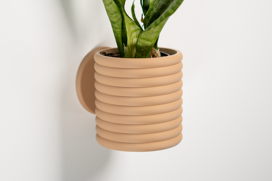 Mohn Blumentopf – Verspieltes Design mit integriertem Tropfbehälter für Tisch & Wand